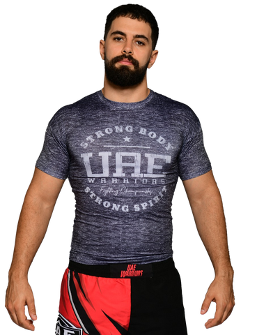 Rashguard short sleeves TEE Grey - UAE Warriors